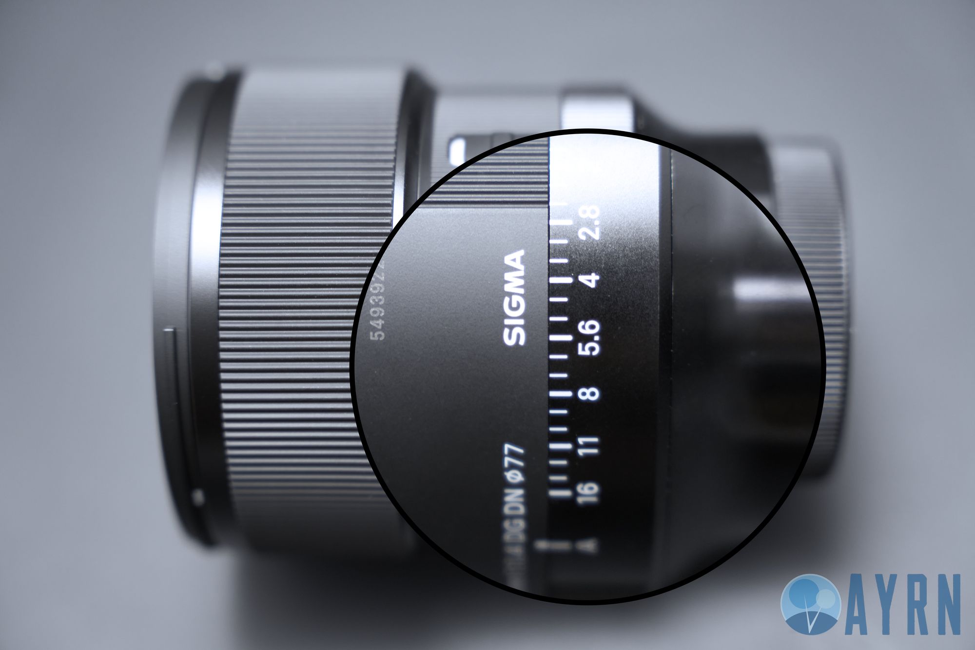 Sigma 85mm f/1.4 DG DN Art aperture (iris) ring